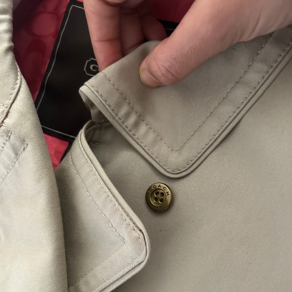 Authentic Coach 100 percent cotton beige trench coat - Picture 6 of 14